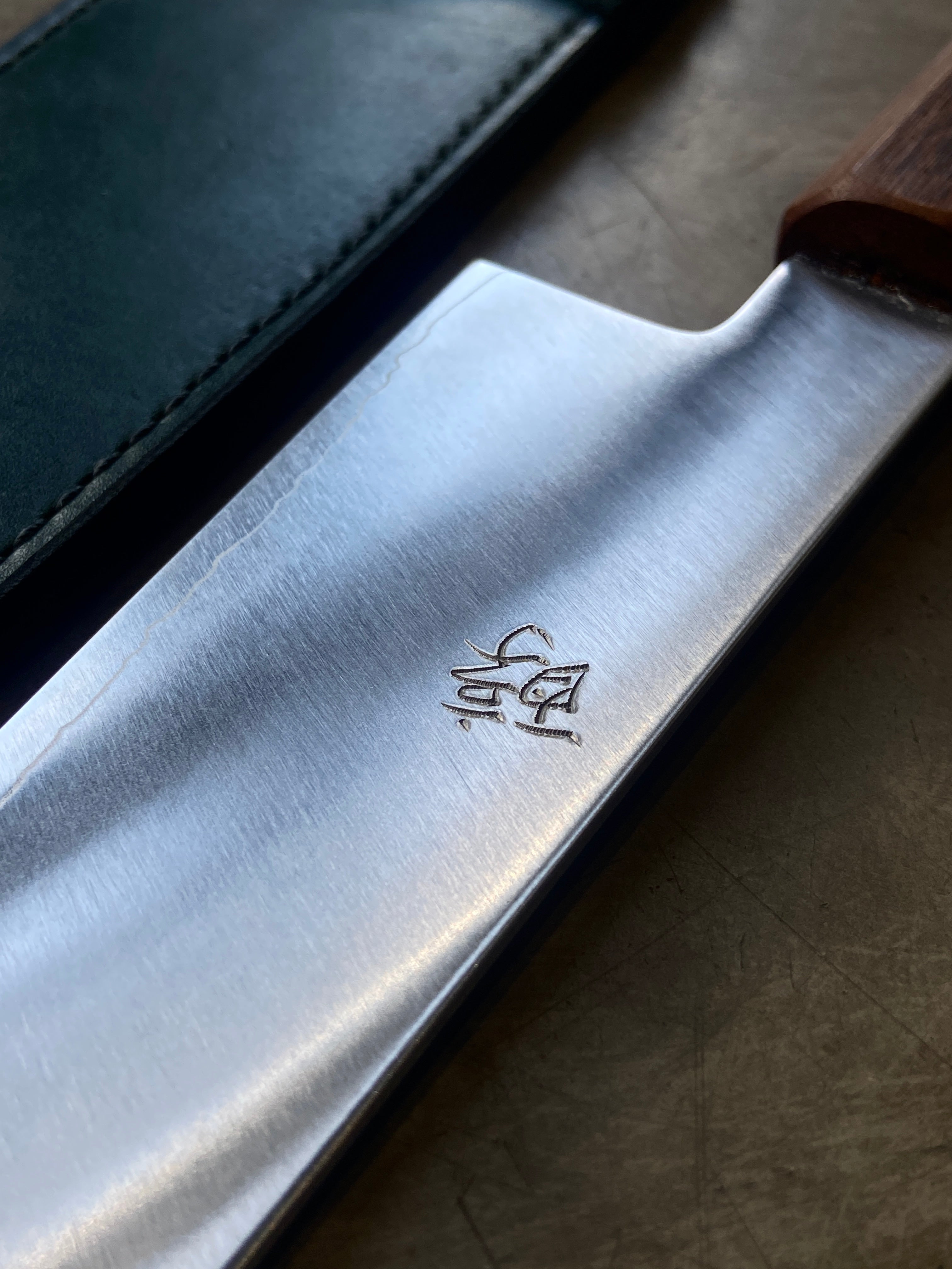Jun 210mm Stainless Kiritsuke Wa-Gyuto with Borneo Ironwood Handle