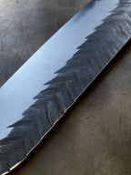 Yoshimi Echizen 240mm Stainless Clad Blue Super V-Hammered Wa-Gyuto