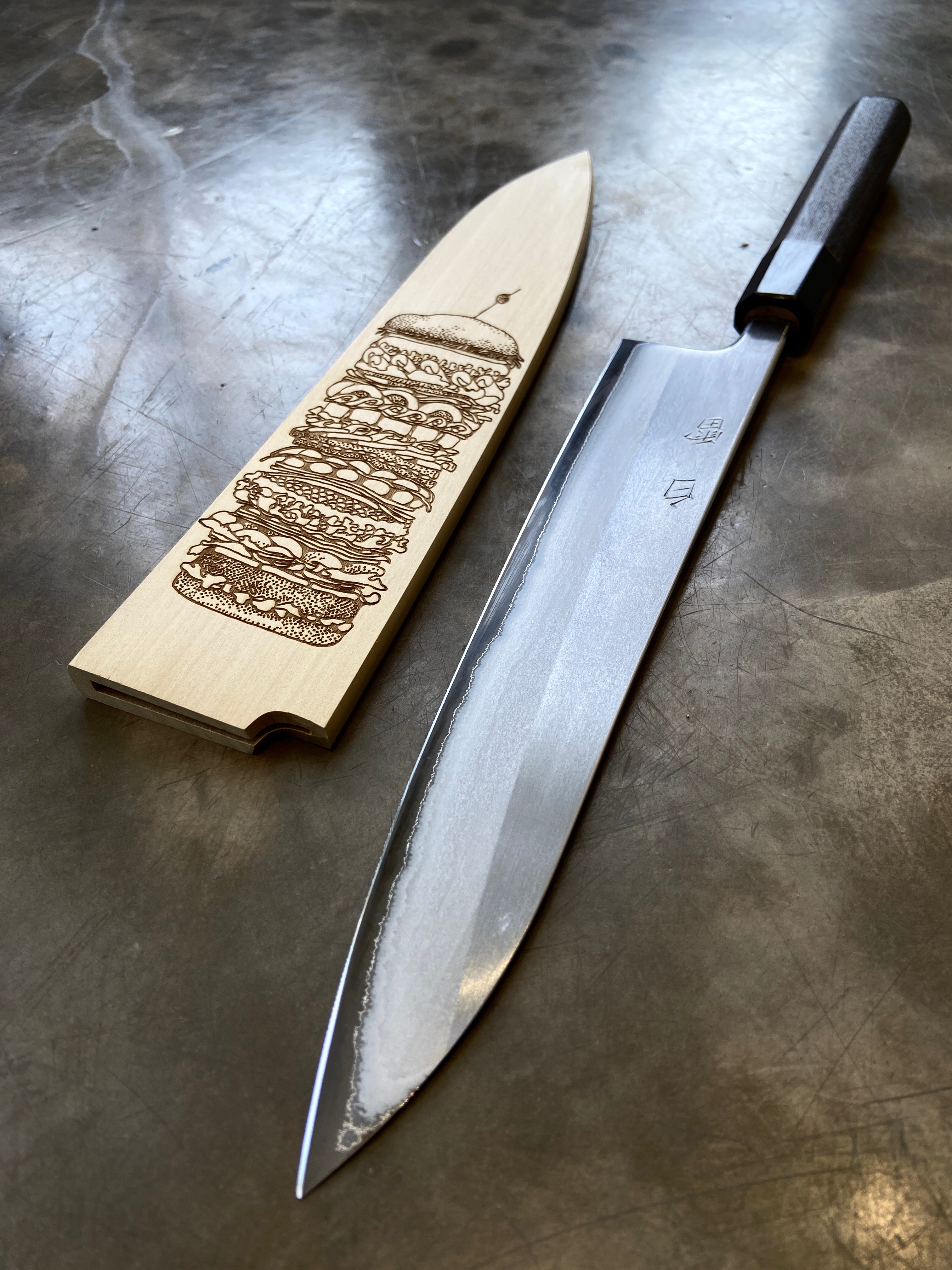Instagram Special - Ikazuchi 240mm Stainless Clad White #1 Wa-Gyuto ver. 3