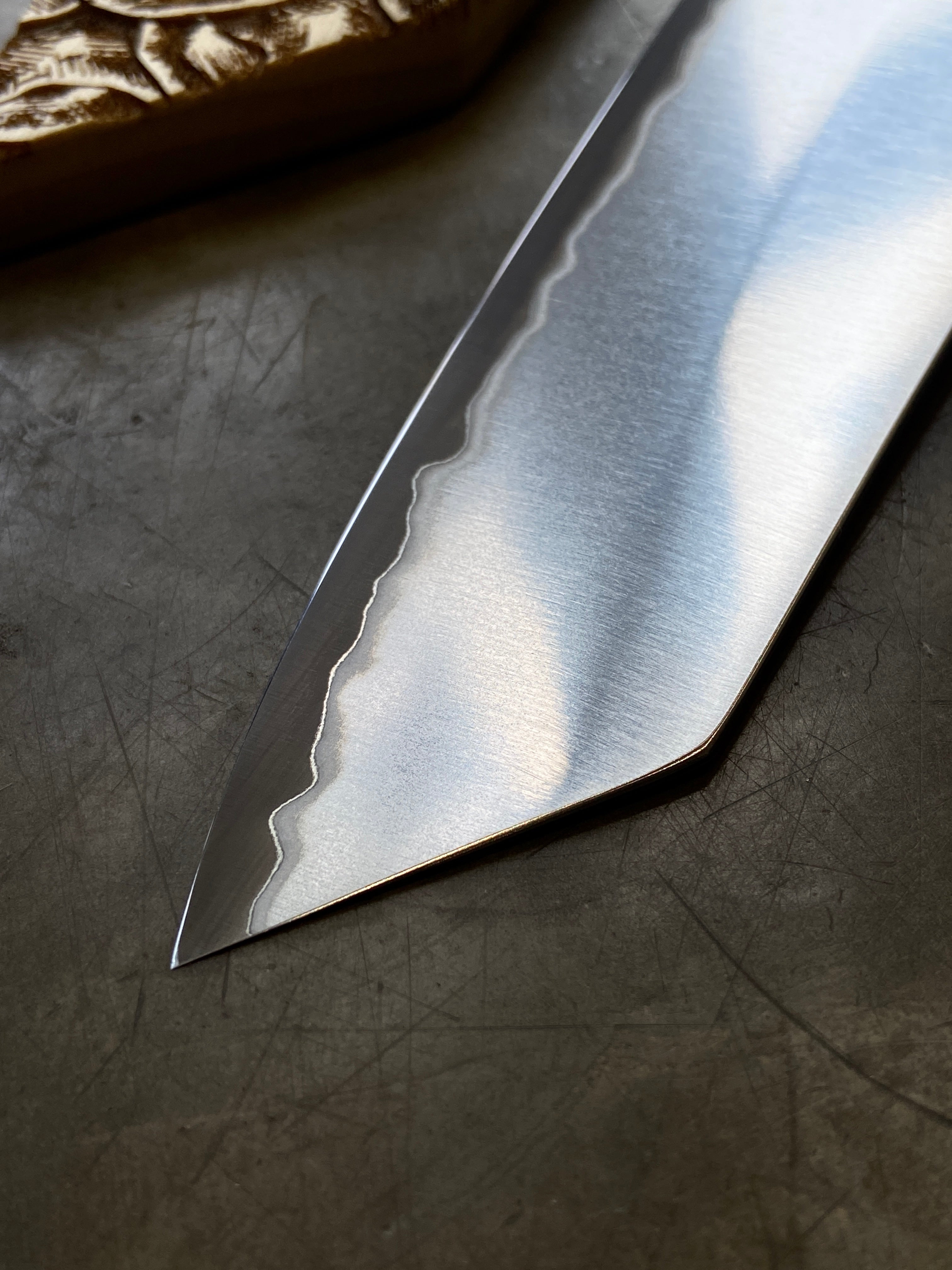 Instagram Special - Yoshimi Echizen 165mm Stainless Clad White #2 Migaki Santoku