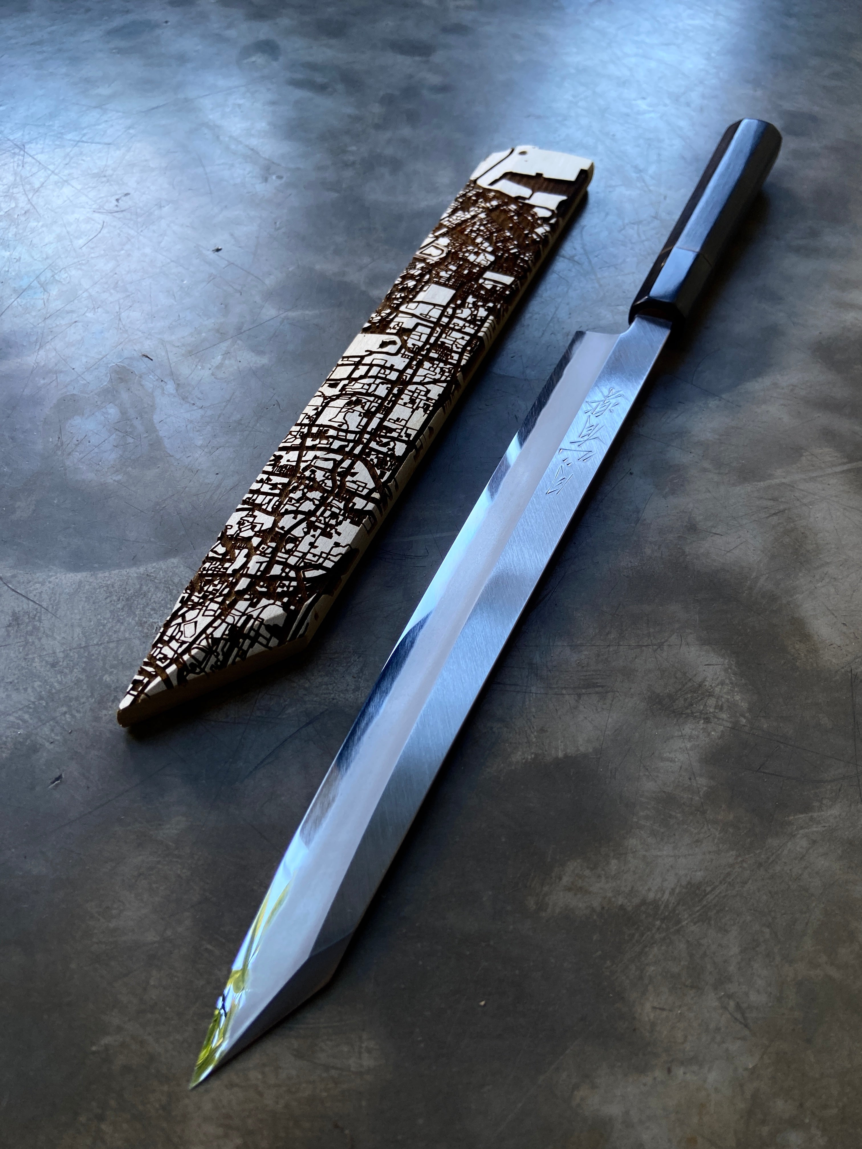 Instagram Special - Gesshin Uraku 270mm White #2 Kiritsuke Yanagiba