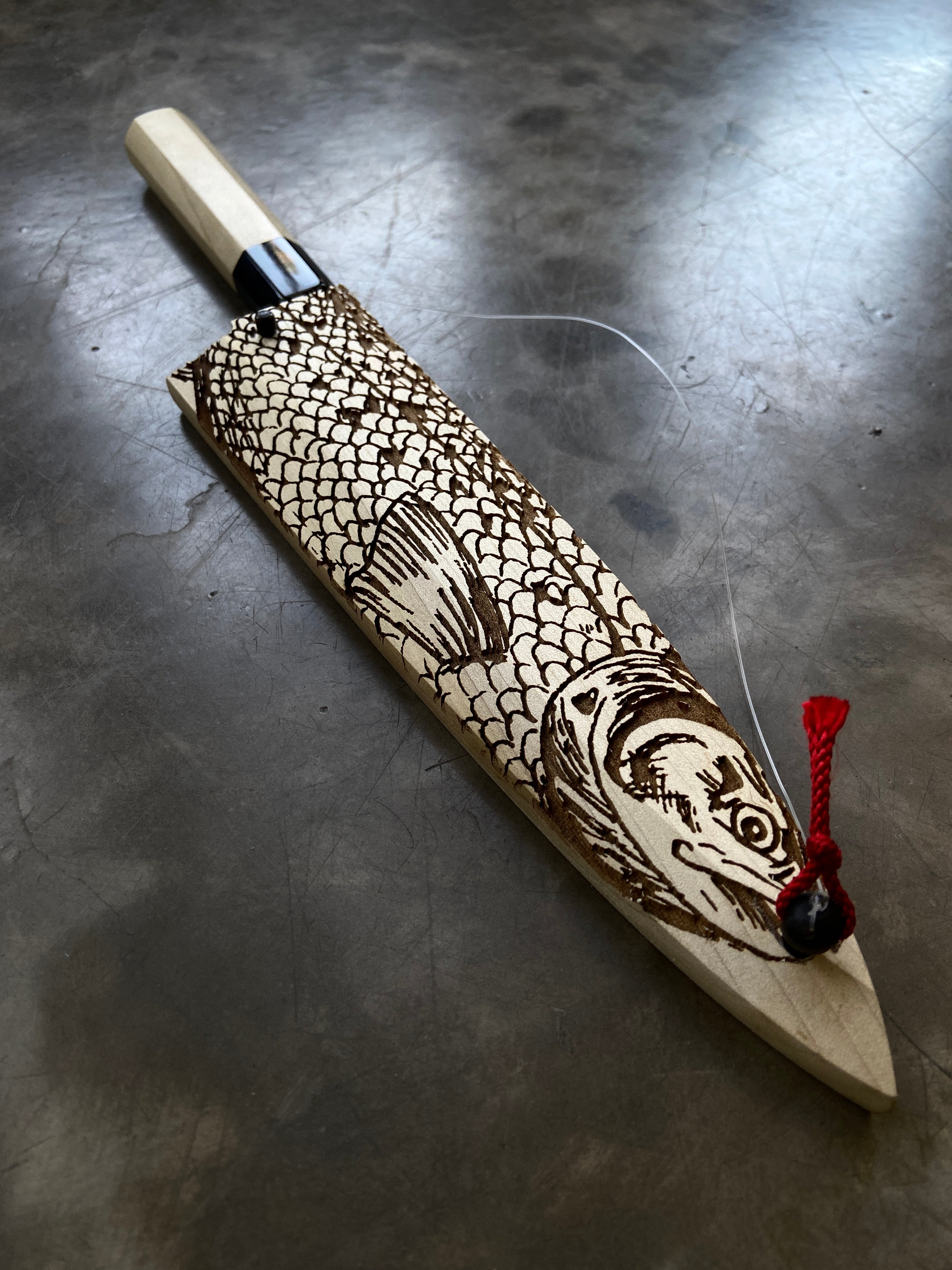 Instagram Special - Gesshin Uraku 210mm White #2 Mioroshi Deba
