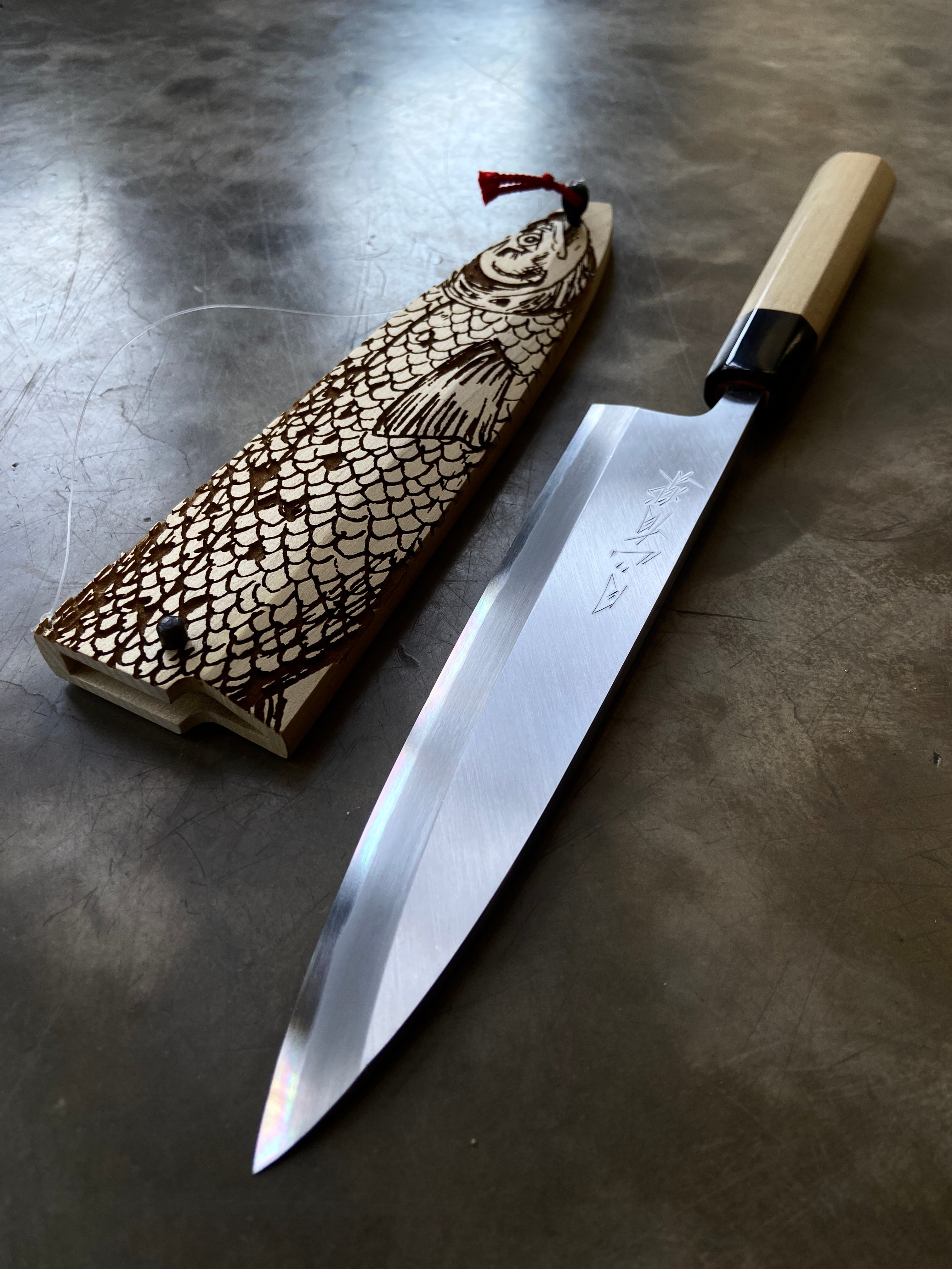 Instagram Special - Gesshin Uraku 210mm White #2 Mioroshi Deba