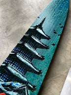Tangetsu 210mm White #1 Kurouchi Wa-Gyuto with Hand-Painted Saya