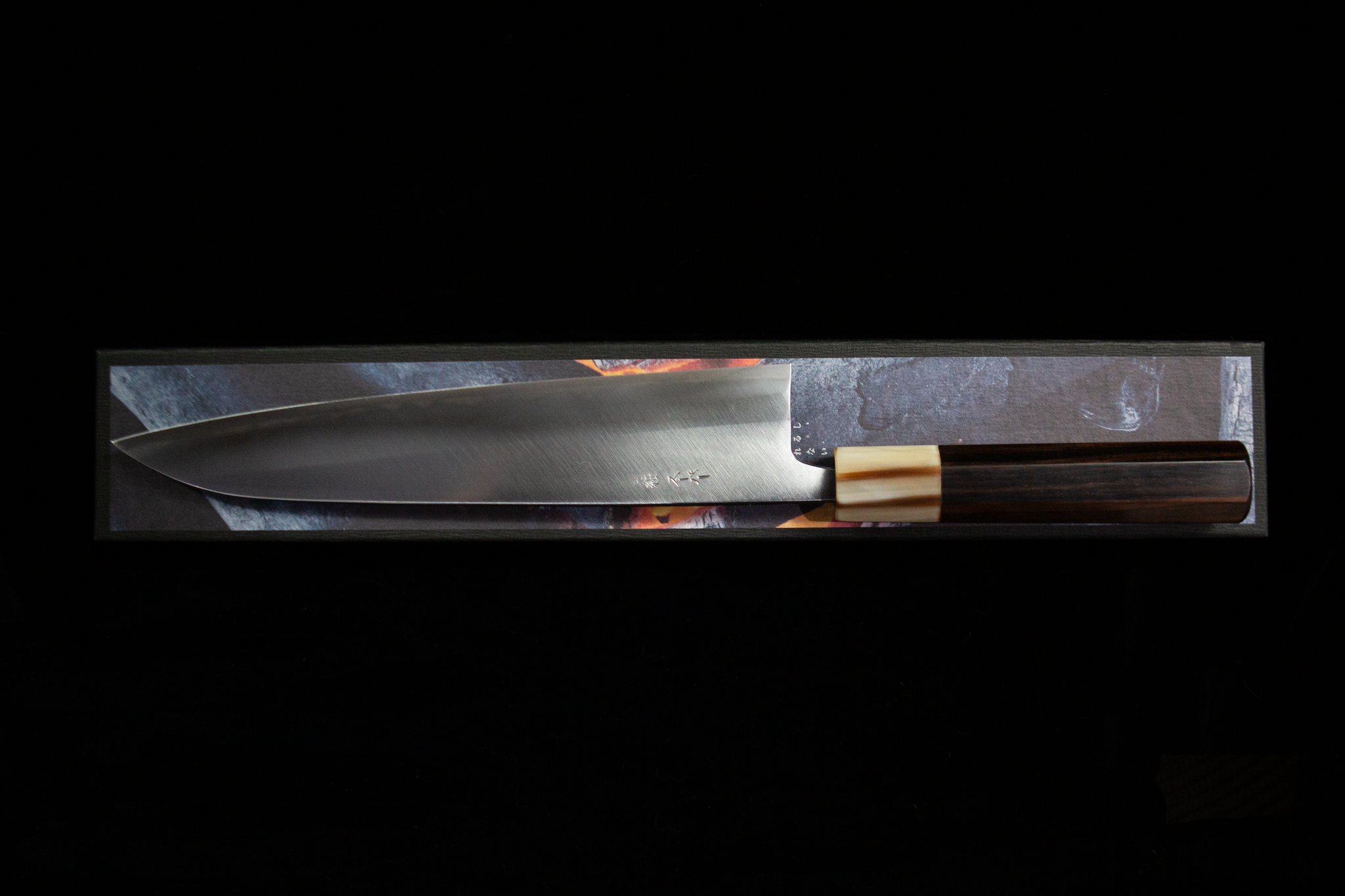 Zakuri 240mm Blue Super Migaki Wa-Gyuto (Ebony Handle)