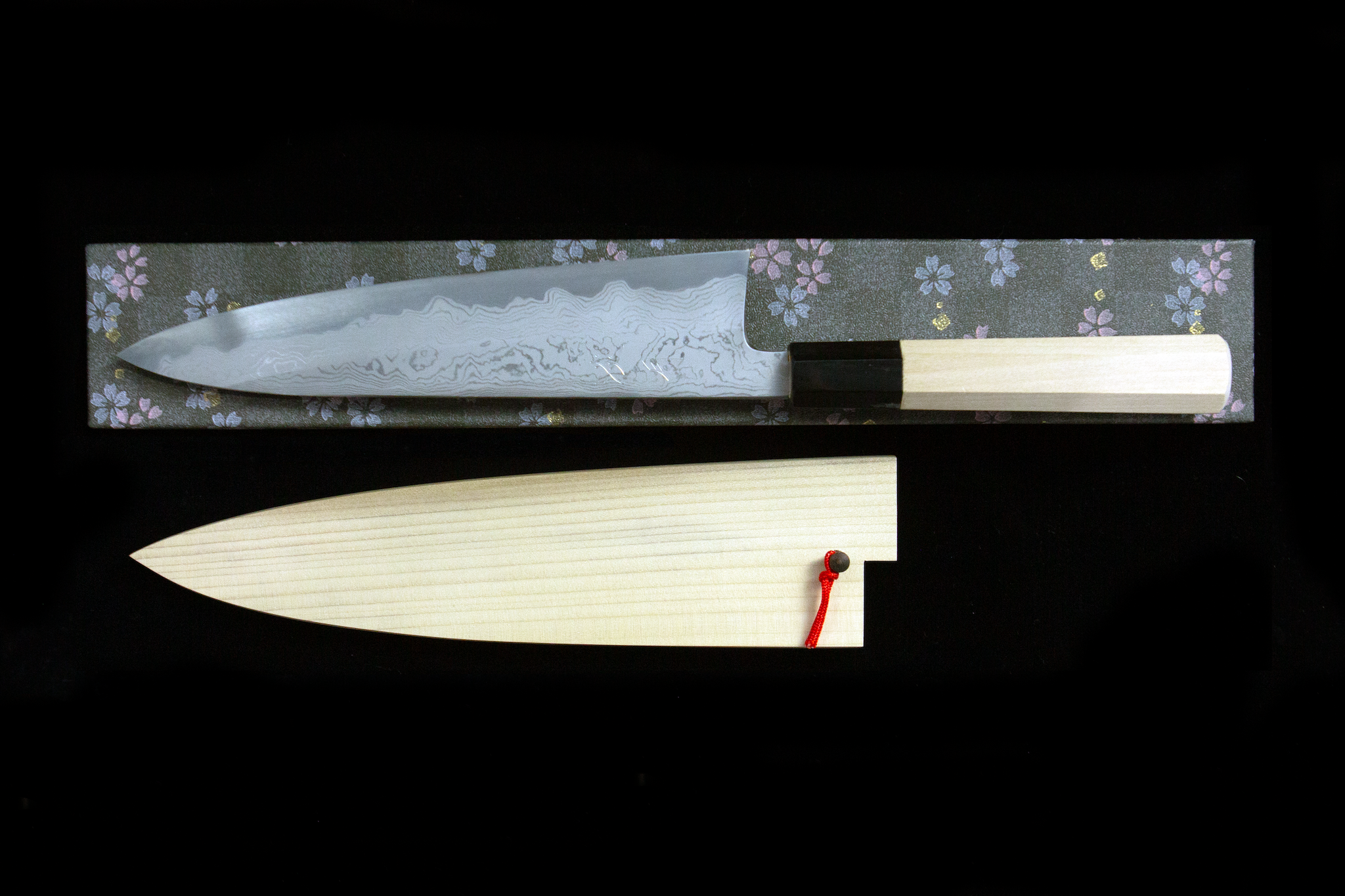 Tangetsu 210mm Blue #1 Suminagashi Wa-Gyuto