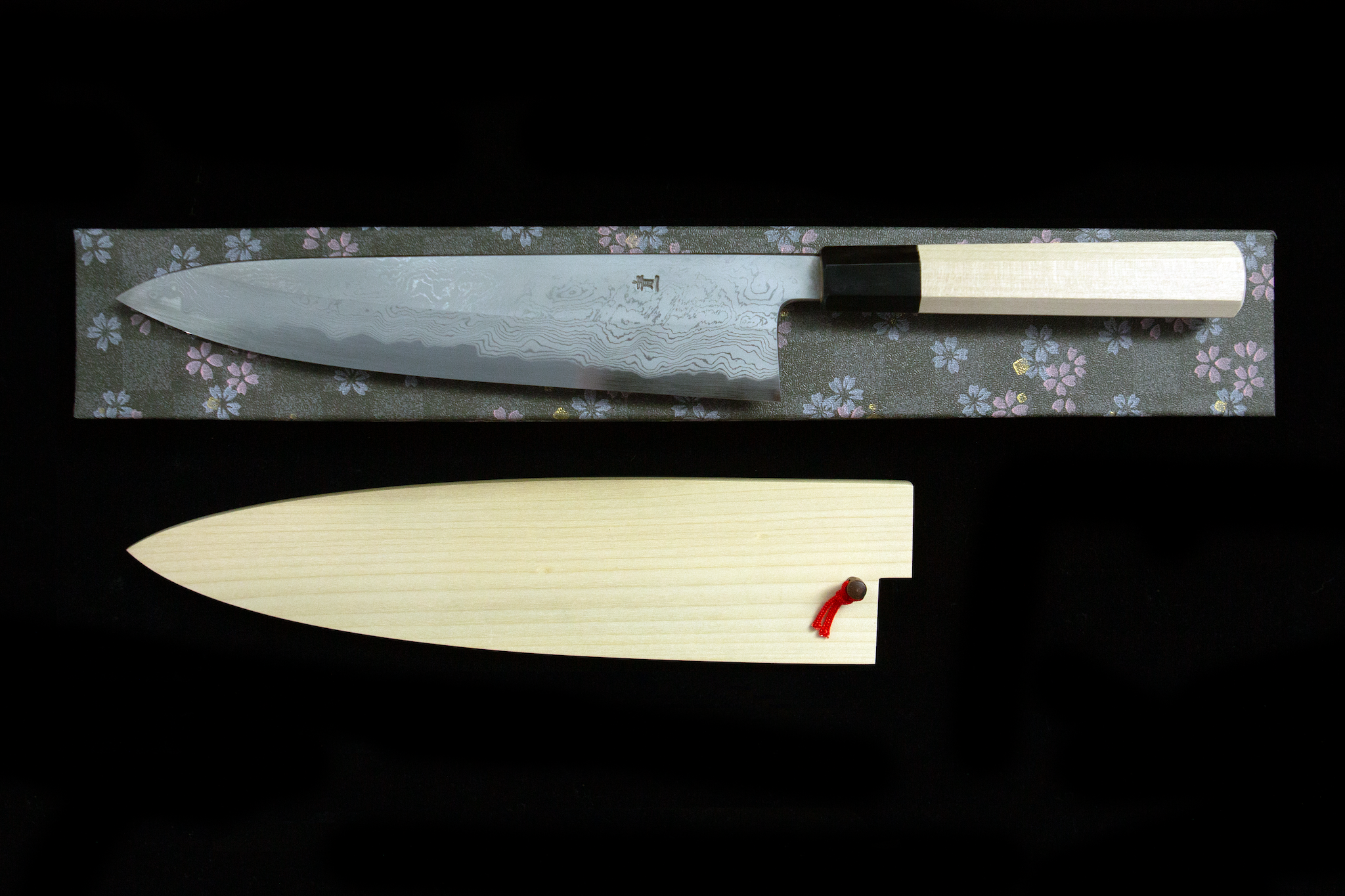 Tangetsu 240mm Blue #1 Suminagashi Wa-Gyuto