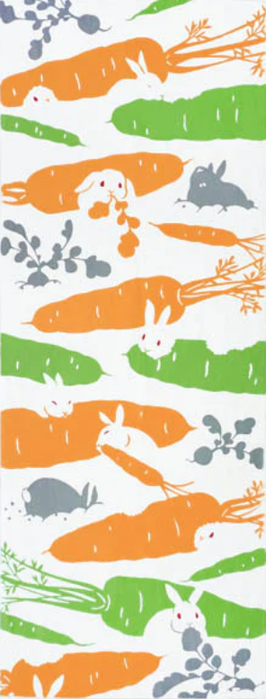 Tenugui - Usagi Batake (Field of Rabbits)