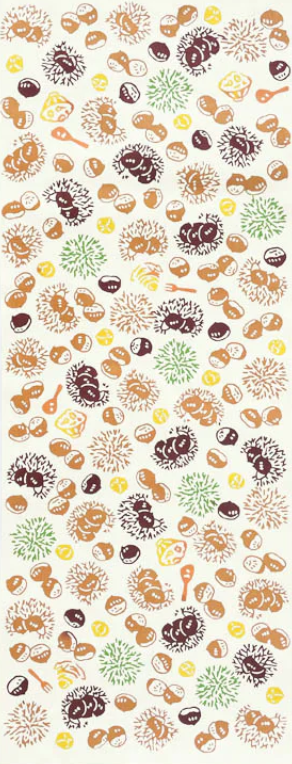 Tenugui - Chestnut Picking