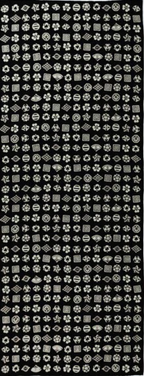 Tenugui - Kabuki Pattern (Black)