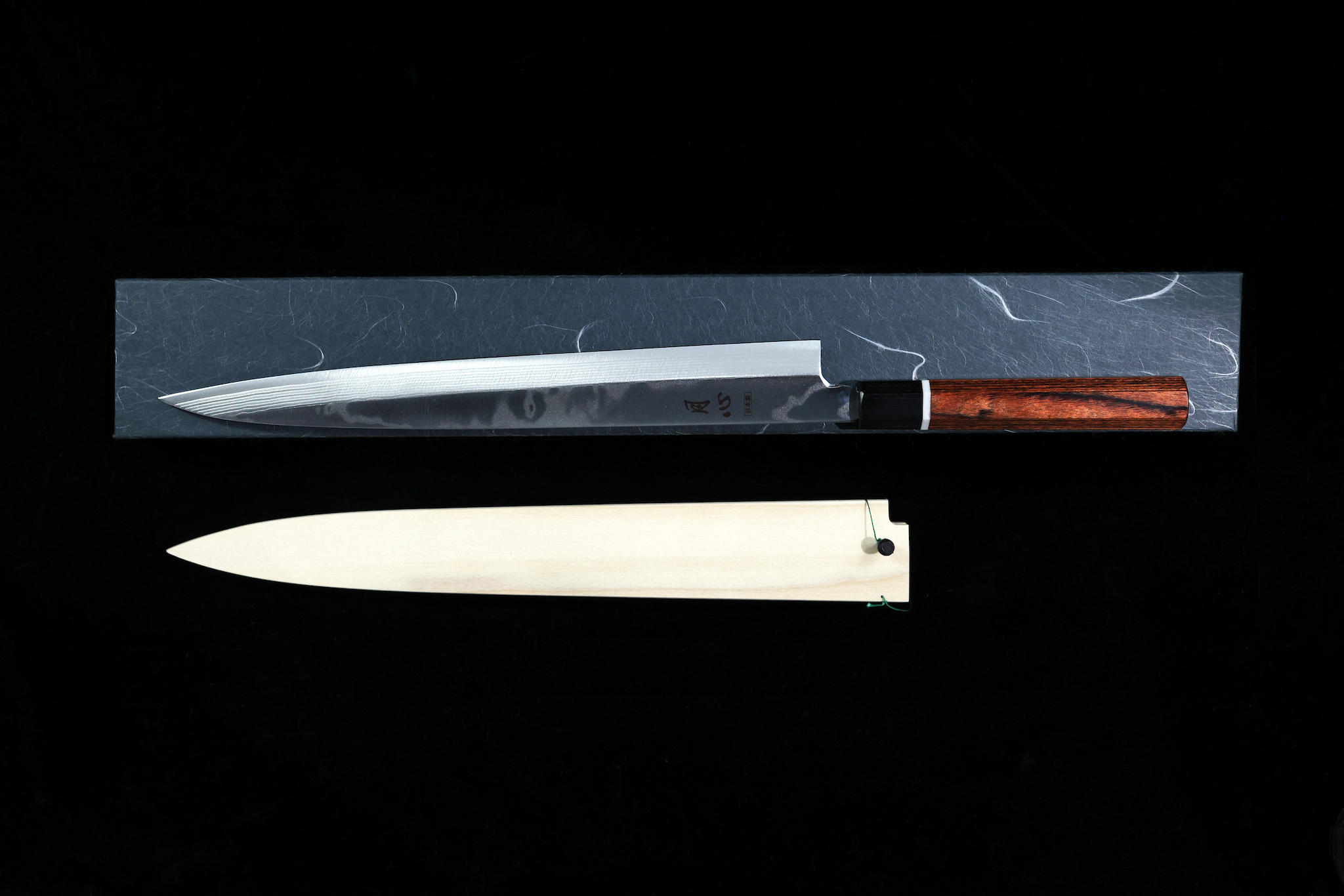 Gesshin Stainless Damascus 300mm Yanagiba