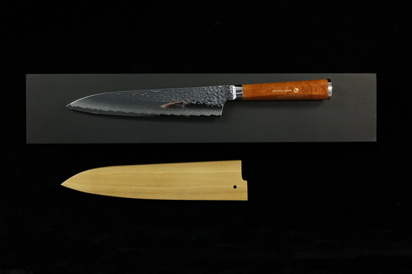 Tanganryu 210mm Hammered Damascus Gyuto (With Saya)