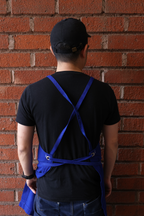 White Bark Workwear Full Cross-Back Apron - Egyptian Indigo