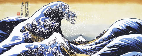 Tenugui- Fugaku Sanjyu-Rokkei: the Great Wave off Kanagawa