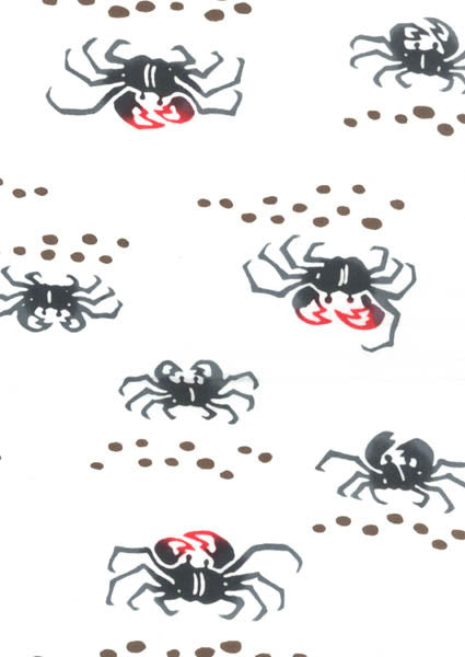 Tenugui - Kani, A Lined Shore Crab (Pachygrapsus Crassipes)