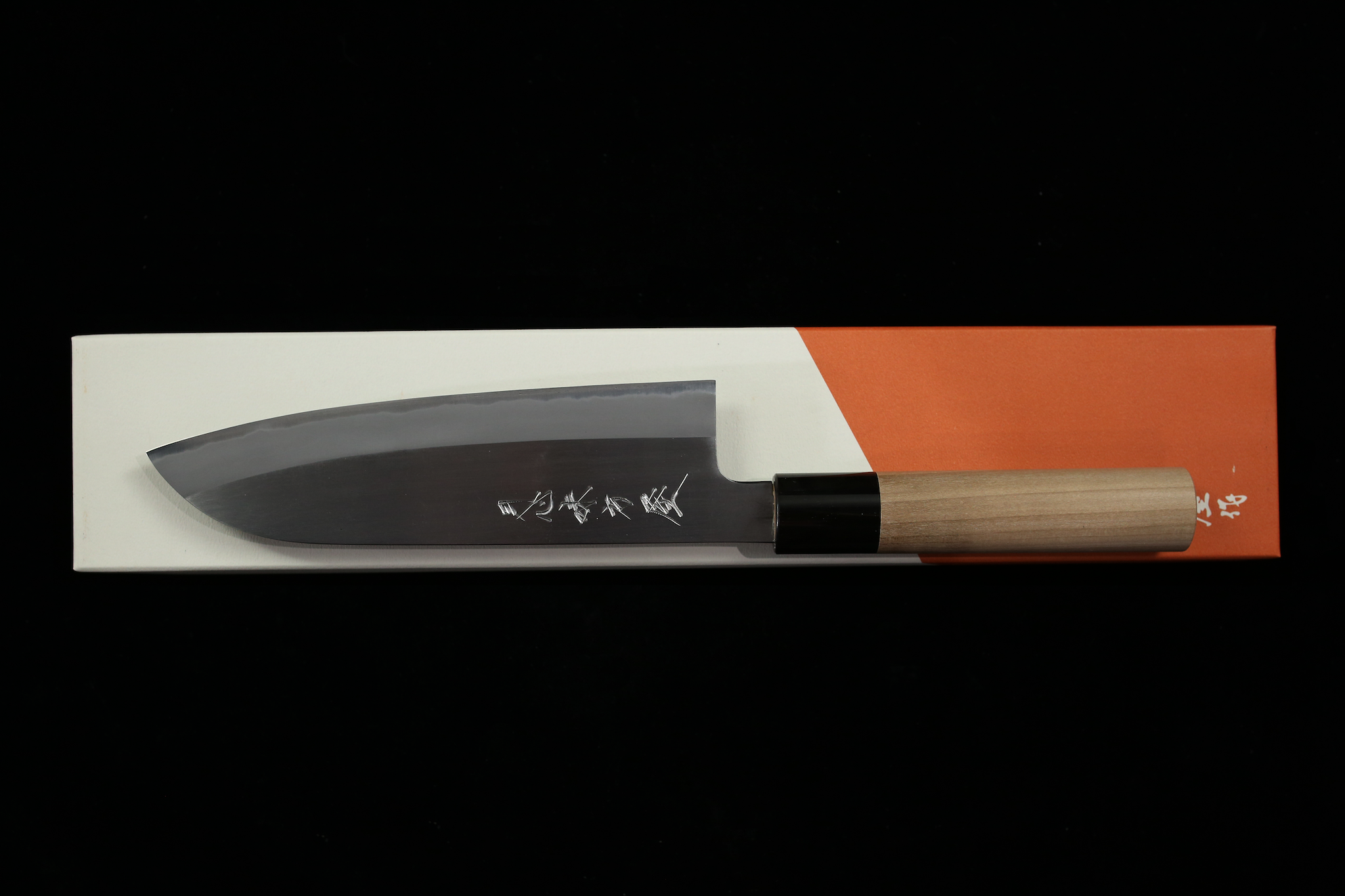 Gesshin Ajikataya 180mm White #2 Migaki Wa-Santoku (No Saya)