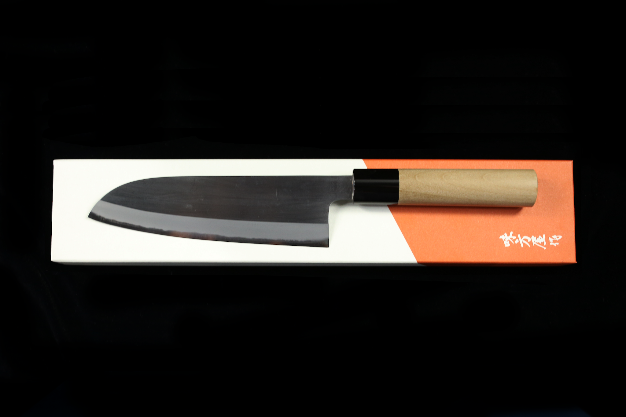 Gesshin Ajikataya 180mm White #2 Migaki Wa-Santoku (No Saya)