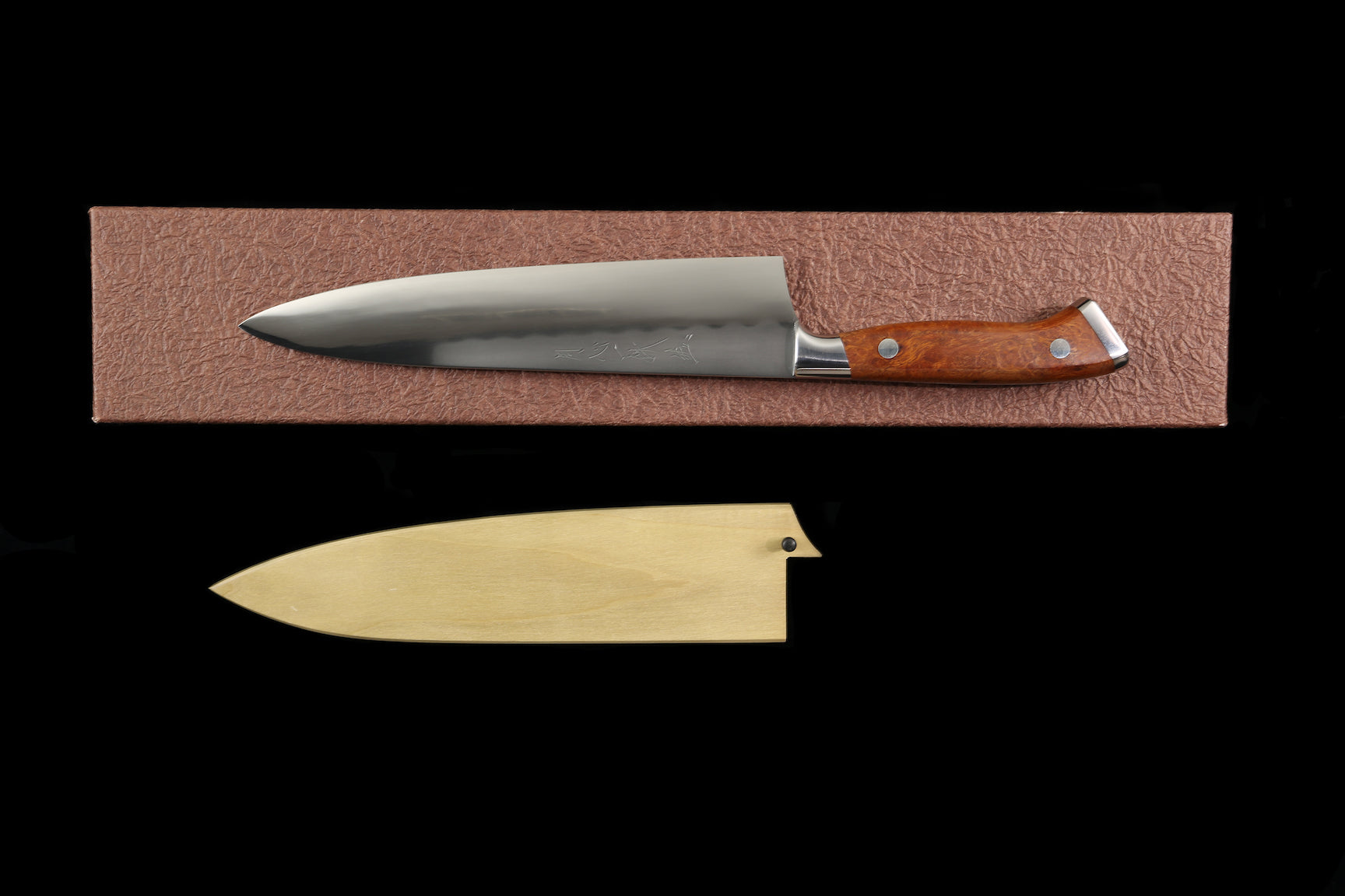 Gesshin Ittetsu 210mm White #2 Honyaki Gyuto with Desert Ironwood Handle