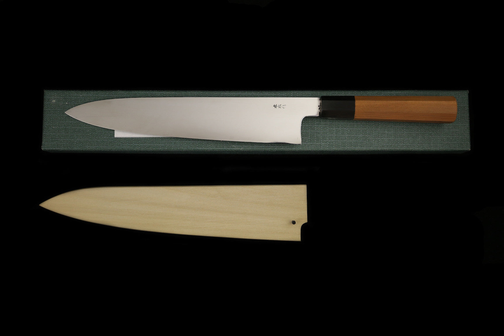 Gesshin Hide 270mm White #2 Mizu-Honyaki Wa-Gyuto in Ichii