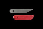 Chocolate Knife Black with Red Leather Case