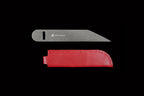 Chocolate Knife Black with Red Leather Case