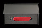 Chocolate Knife Black with Red Leather Case