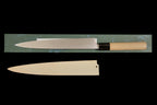 Gesshin Uraku 240mm White #2 Left-Handed Yanagiba