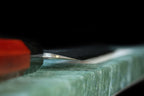 Gesshin Uraku 300mm White #2 Yanagiba with Red Lacquerware Handle and Saya