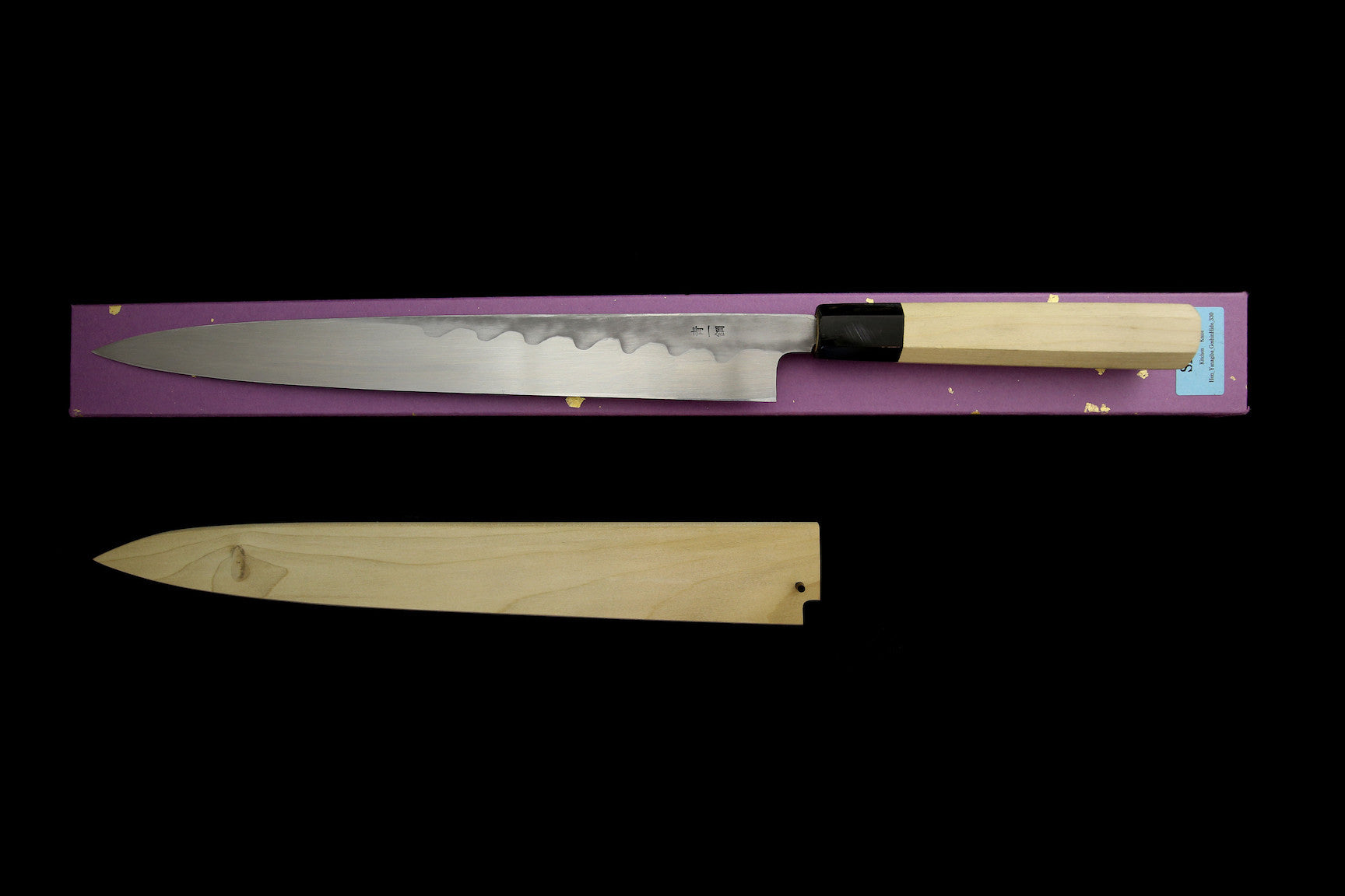Gesshin Hide 330mm Blue #1 Hon-Kasumi Yanagiba