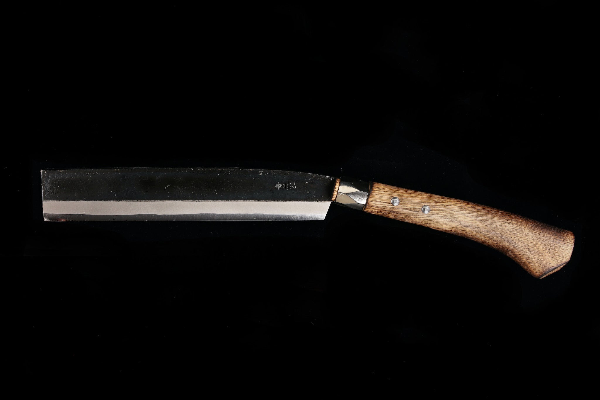 Gesshin Outdoor 240mm Blue #2 Kurouchi Koshi-Nata with Dragon Engraving