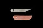 Chocolate Knife Black with Brown Leather Case
