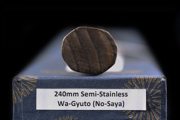 Gesshin Heiji 240mm Semi-Stainless Wa-Gyuto (No Saya)