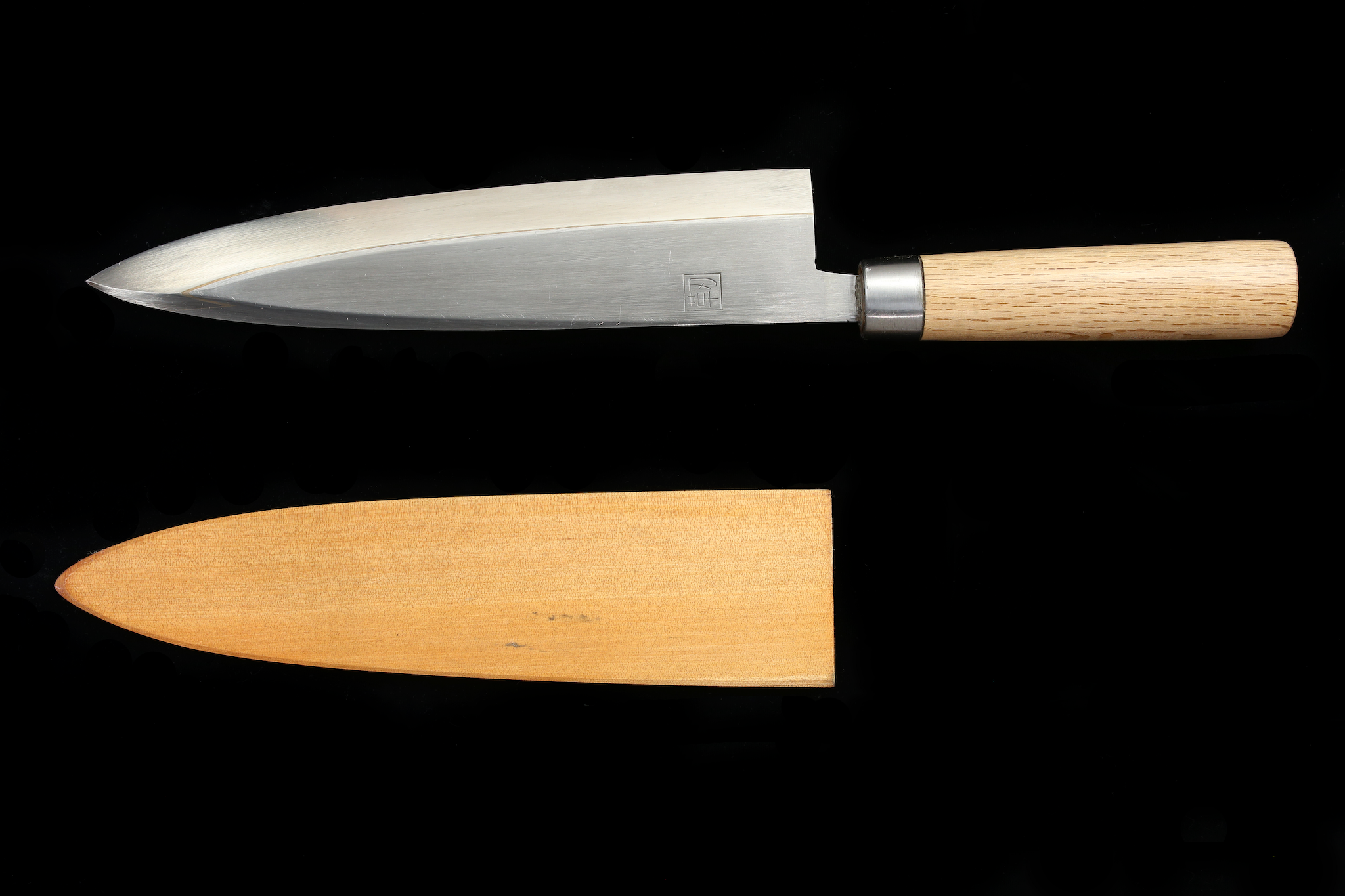 Jin 220mm High Speed Steel Mioroshi Deba with Saya MD-38