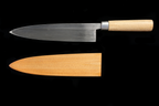 Jin 220mm High Speed Steel Mioroshi Deba with Saya MD-38