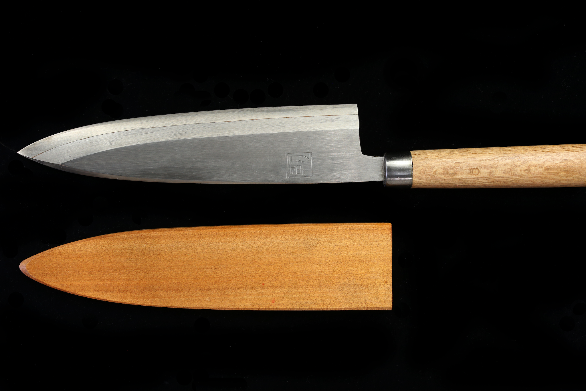 Jin 237mm High Speed Steel Mioroshi Deba with Saya MD-48
