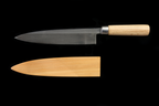 Jin 217mm High Speed Steel Mioroshi Deba with Saya MD-37