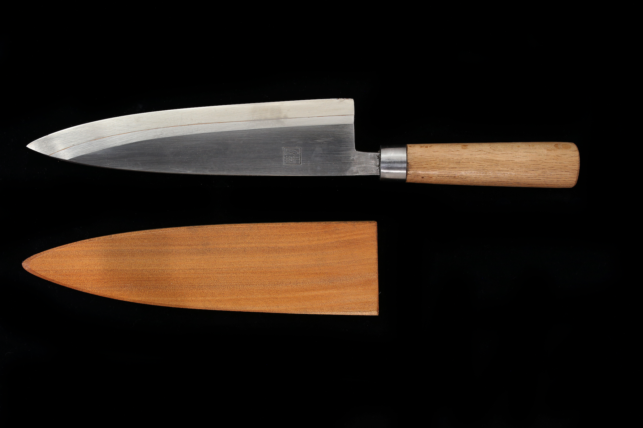Jin 220mm High Speed Steel Mioroshi Deba with Saya MD-47