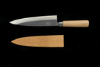 Jin 215mm High Speed Steel Mioroshi Deba with Saya MD-35