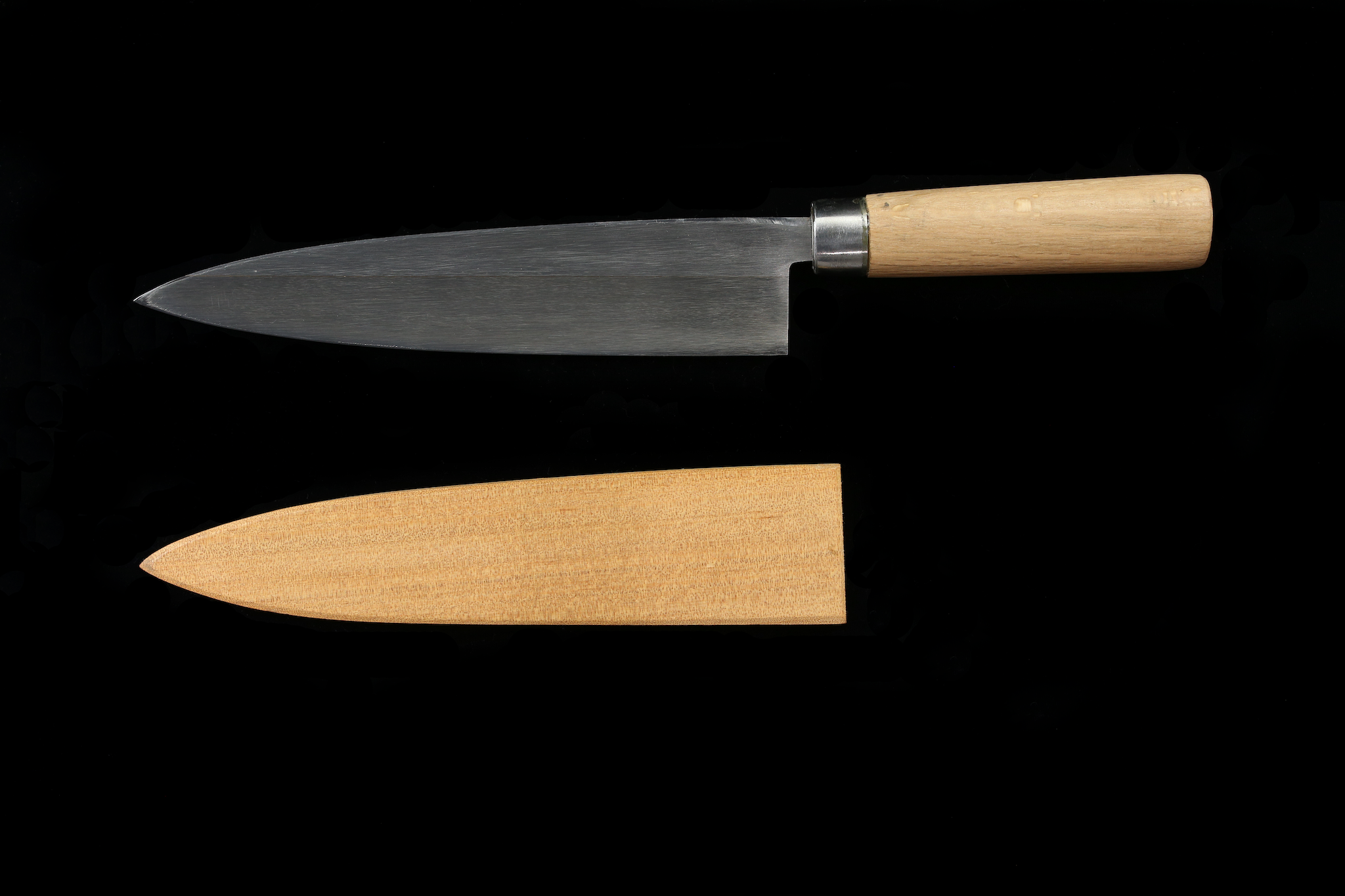 Jin 215mm High Speed Steel Mioroshi Deba with Saya MD-35