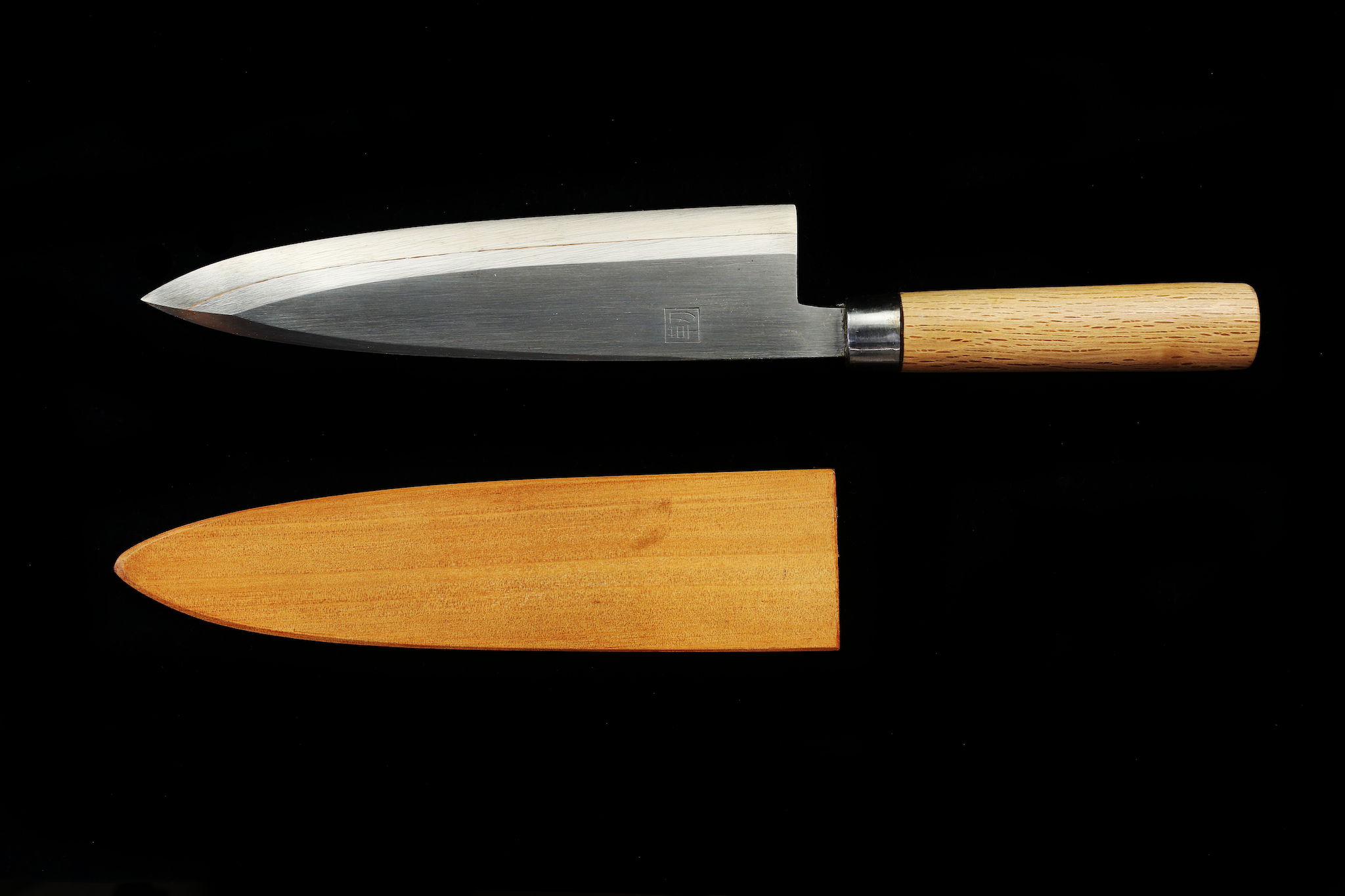 Jin 217mm High Speed Steel Mioroshi Deba with Saya MD-44