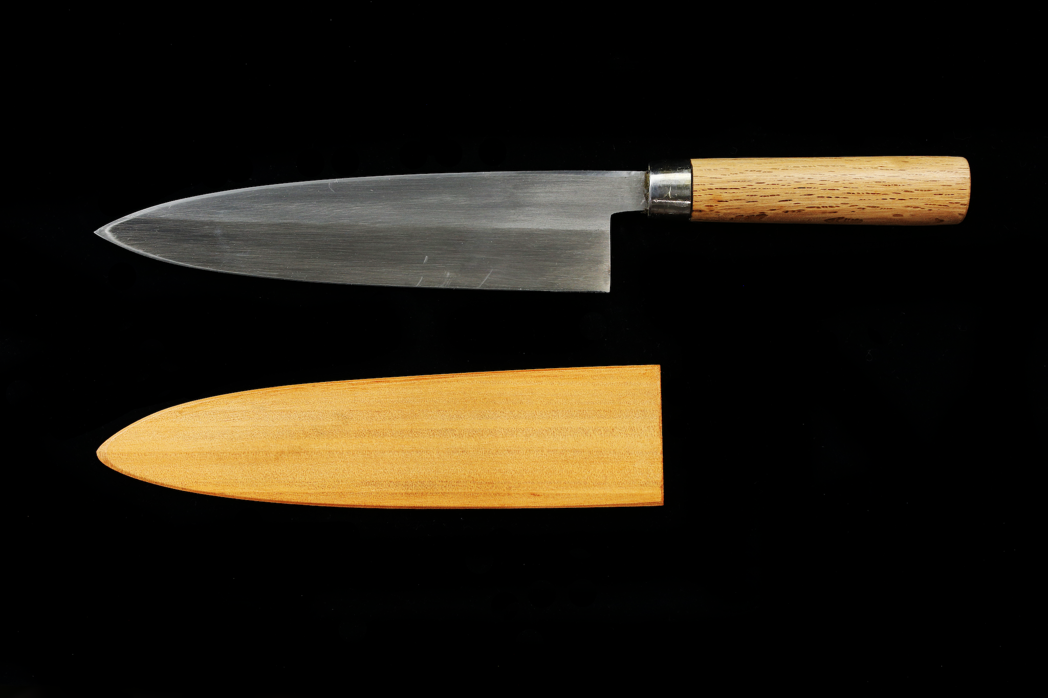 Jin 217mm High Speed Steel Mioroshi Deba with Saya MD-44