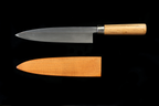 Jin 216mm High Speed Steel Mioroshi Deba with Saya MD-33