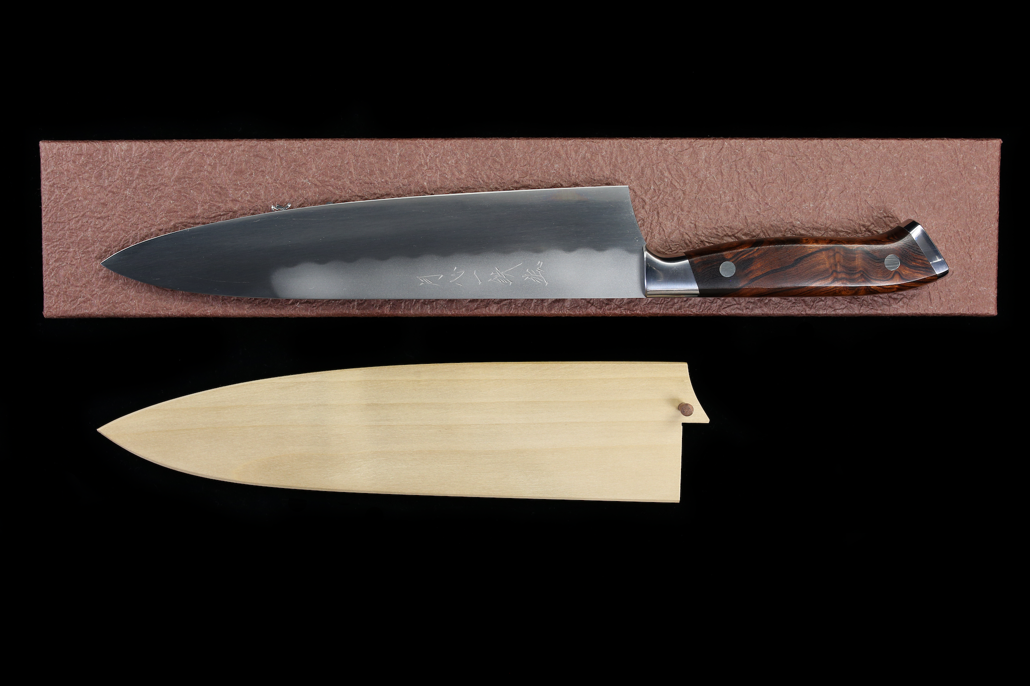Gesshin Ittetsu 240mm White #2 Honyaki Gyuto with Desert Ironwood Handle