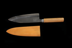 Jin 218mm High Speed Steel Deba with Saya D-20