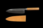 Jin 218mm High Speed Steel Deba with Saya D-20