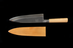 Jin 239mm High Speed Steel Deba with Saya D-19