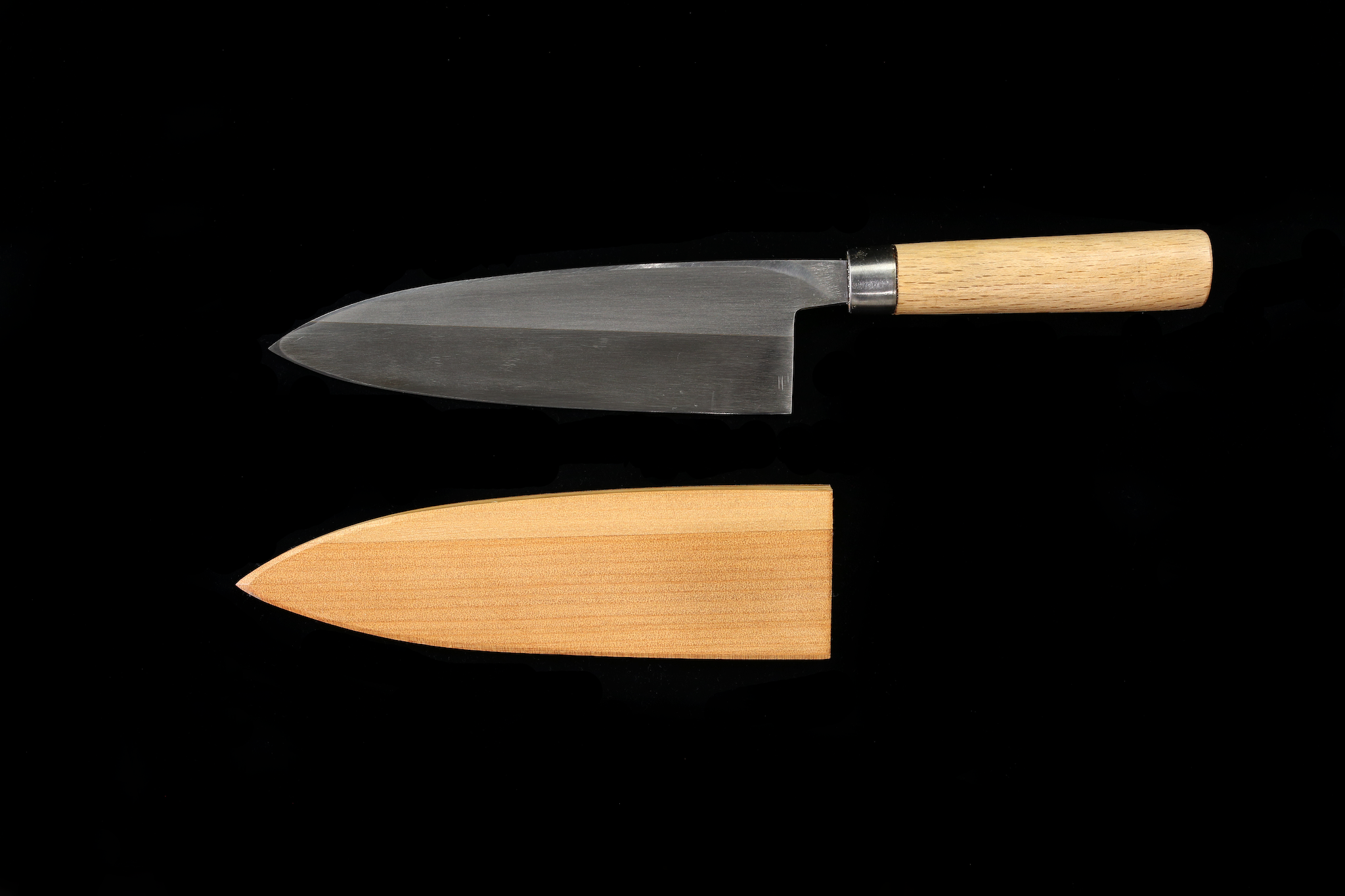 Jin 194mm High Speed Steel Deba with Saya D-15