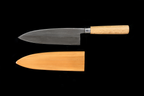 Jin 219mm High Speed Steel Deba with Saya D-24