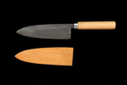 Jin 216mm High Speed Steel Deba with Saya D-21