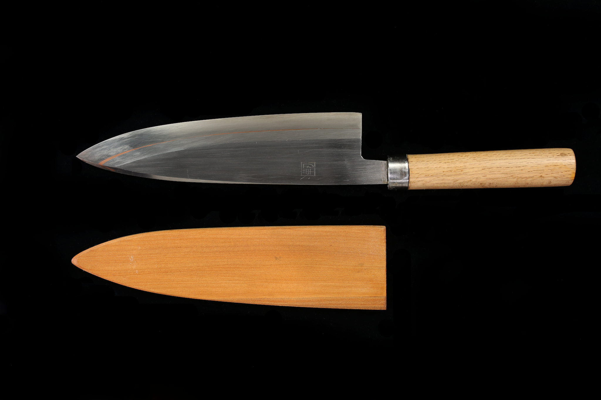 Jin 237mm High Speed Steel Deba with Saya D-18